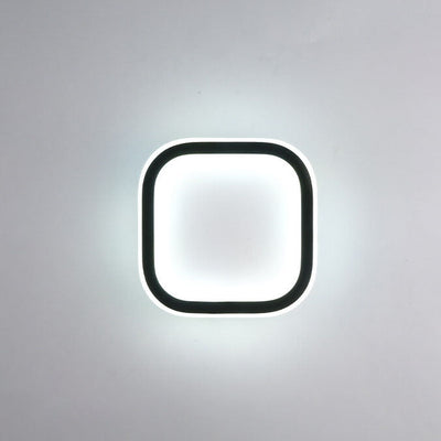 Nordic Minimalist Square Frame Iron PVC LED Wall Sconce Lamp