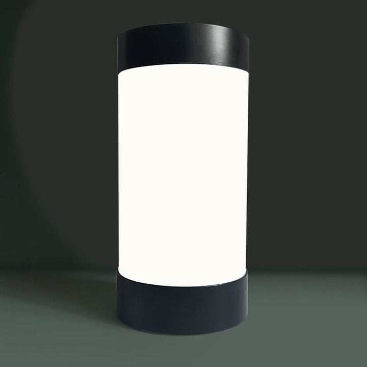 Moderne minimalistische zylindrische Aluminium-Acryl-USB-LED-Tischlampe 