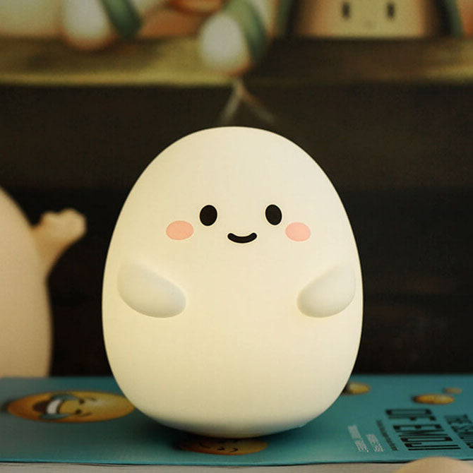 Creative Cartoon Egg Silicone USB LED Kids Night Light Table Lamp