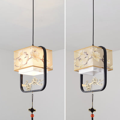 New Chinese Style Flower And Bird 1-Light Pendant Light