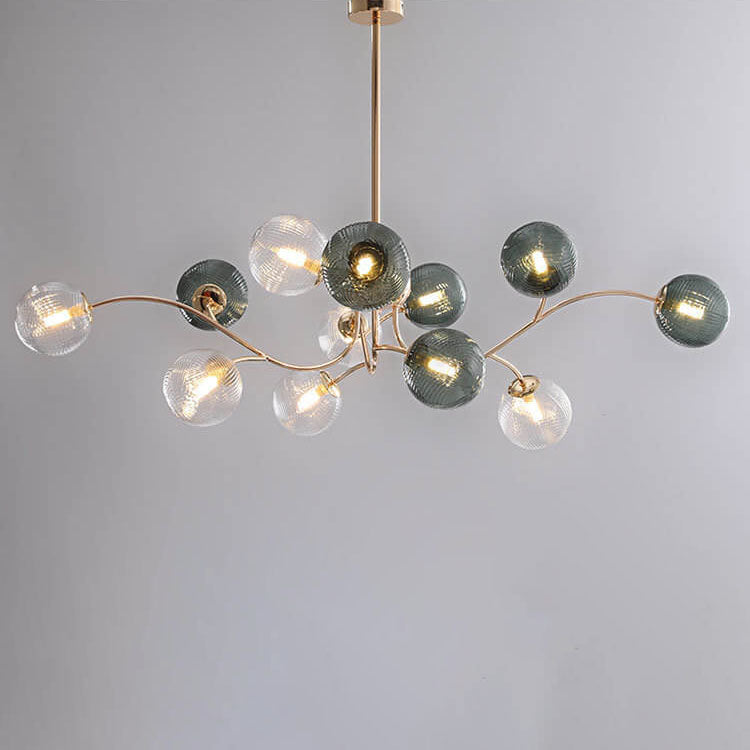 Nordic Minimalist Glass Magic Beans 6/8/12 Light Chandelier