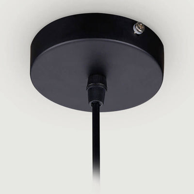 Nordisch minimalistisches reines schwarzes Eisenrahmen-PVC 1-Licht-Pendelleuchte 