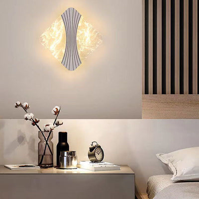 Applique Murale LED en Acrylique avec Matériel en Diamant Rond Minimaliste Moderne pour Chambre 