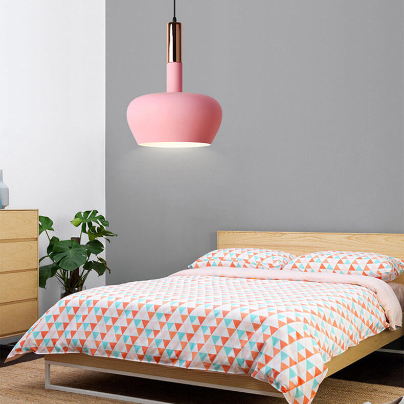 Suspension Luminaire 1 Lumière en Forme de Bouteille en Aluminium Macaron Nordique 