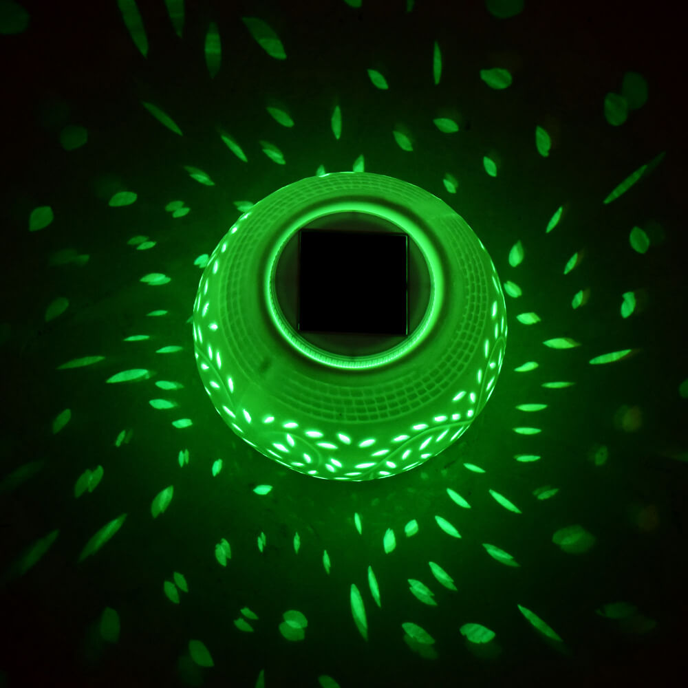 Moderna luz de jardín para exteriores de cerámica creativa con LED solar 