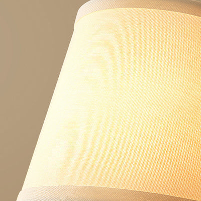 Applique murale 1 lumière avec abat-jour en tissu et cadre finition or moderne pour chambre 