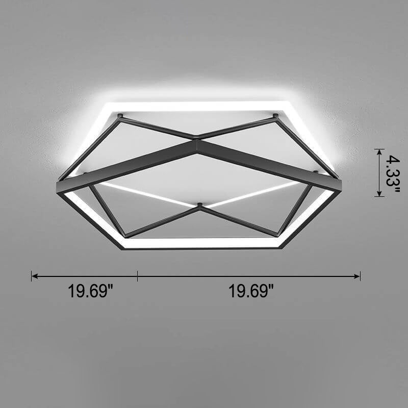 Nordic Minimalist Geometric Art LED Flush Mount Ceiling Light