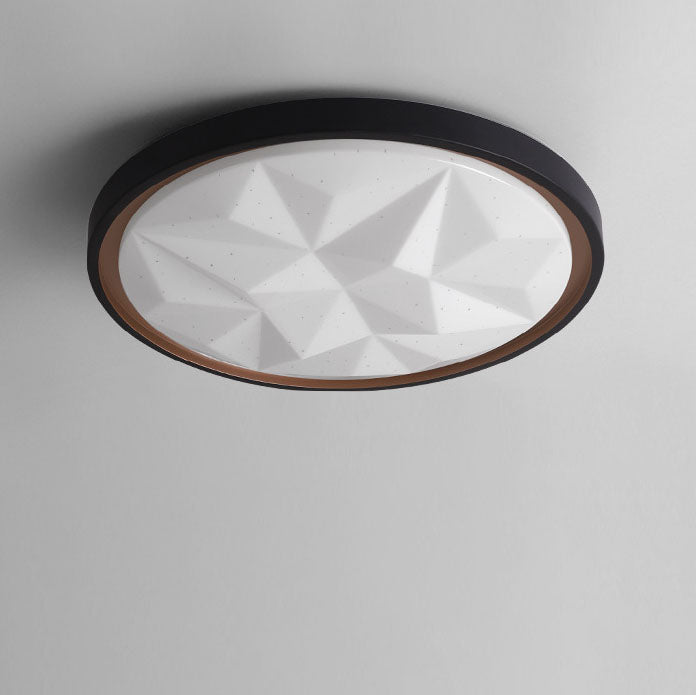 Nordic Creative Star Effect Round Iron Acrylic LED Flush Mount Ceiling Light