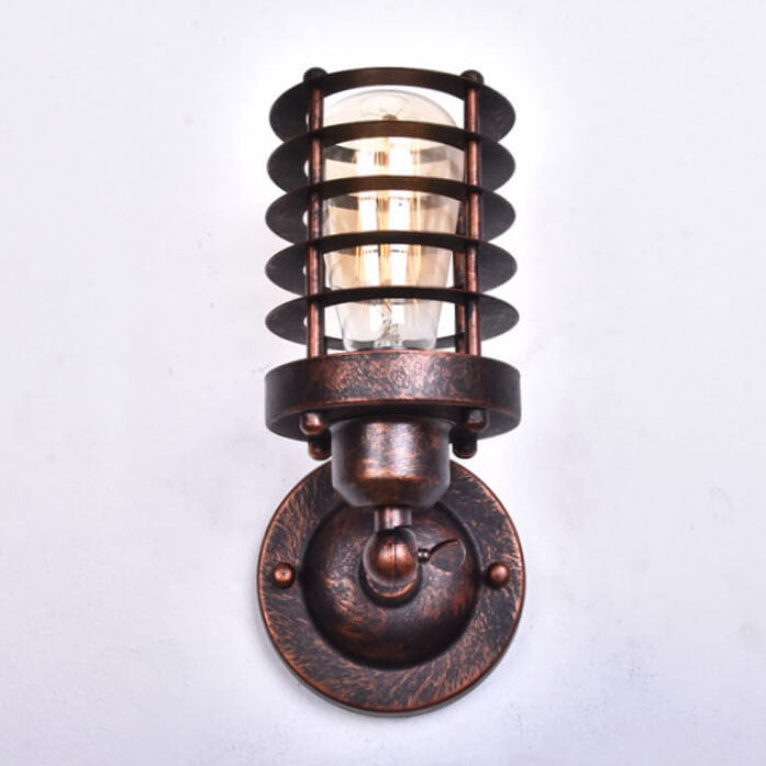 Northern Retro Industrial Wrought Iron 1-Light Wall Sconce Lamp