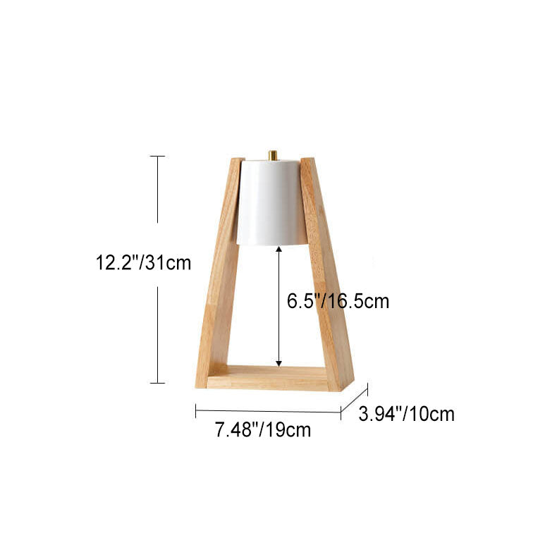 Lámpara de Mesa de Cera Derretida de 1 Luz de Tronco de Hierro de Cono Simple Japonés 