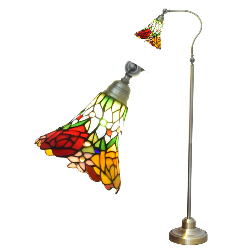 European Vintage Tiffany 1-Light Standing Floor Lamp