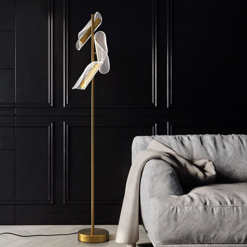Gold and acrylic floor lamp new arrivals