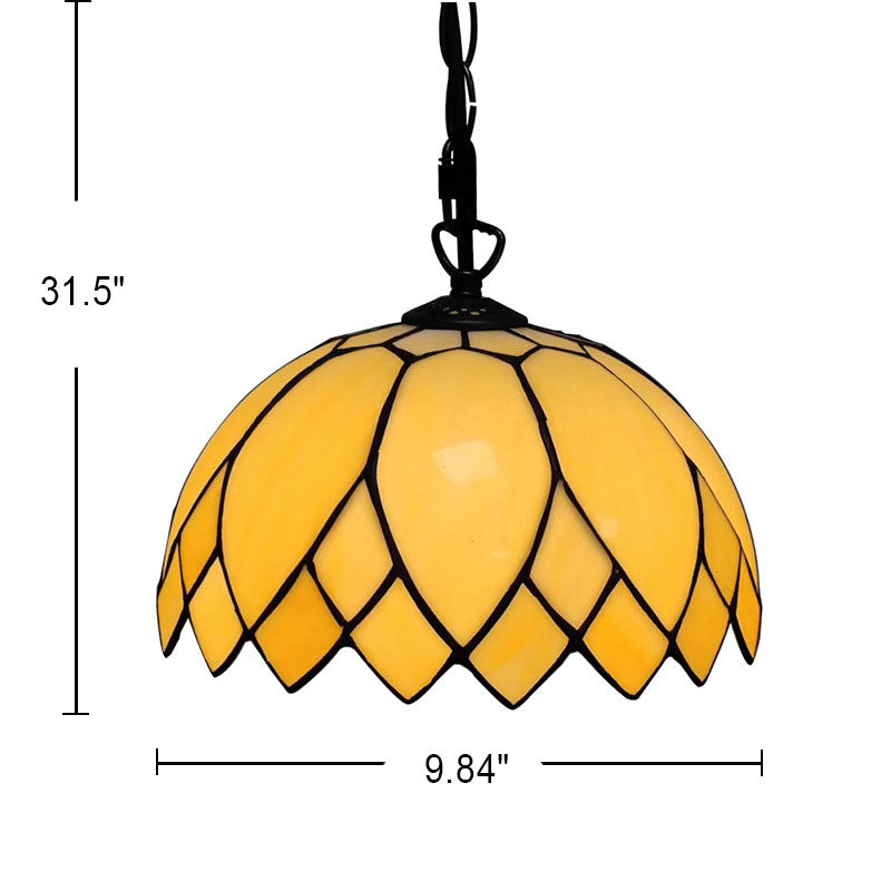 Milchweiße Glaskuppel-Pendelleuchte im europäischen Stil von Tiffany