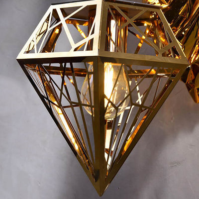 European Creative Plating Geometric Deer Head 1-Light Wall Sconce Lamp