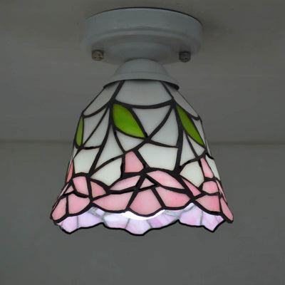 Traditional European Tiffany 1-Light Wall Sconce Lamp For Bedroom