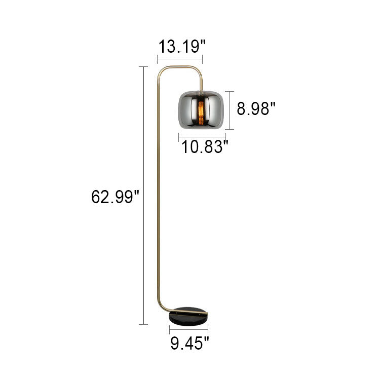 Nordische Vintage minimalistische Stehlampe aus Eisenmarmor mit 1 Leuchte 