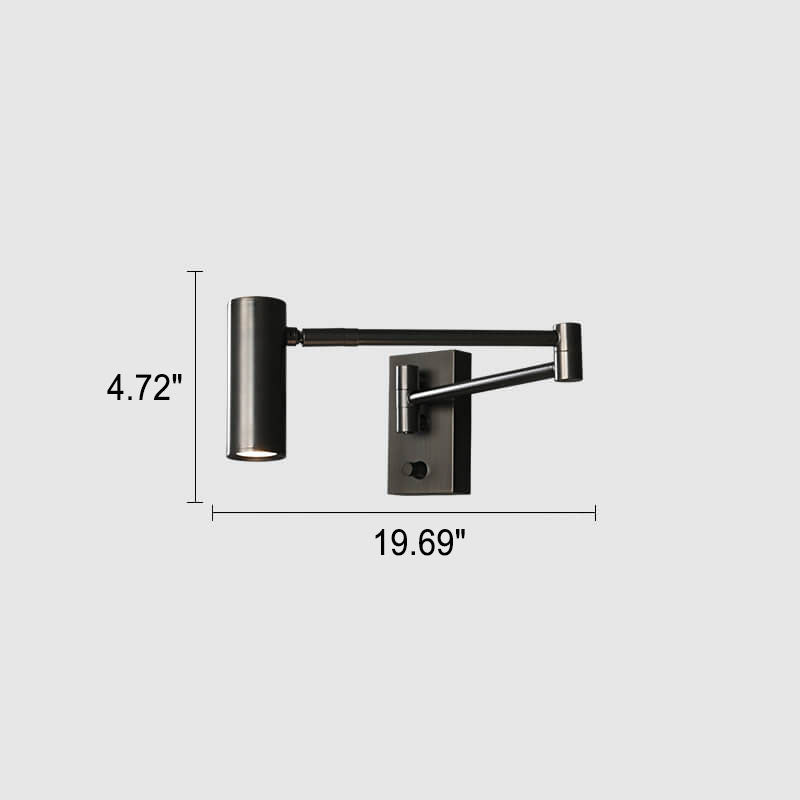 Nordic Luxury Copper Rotatable Eye Protection Reading LED Wall Sconce Lamp