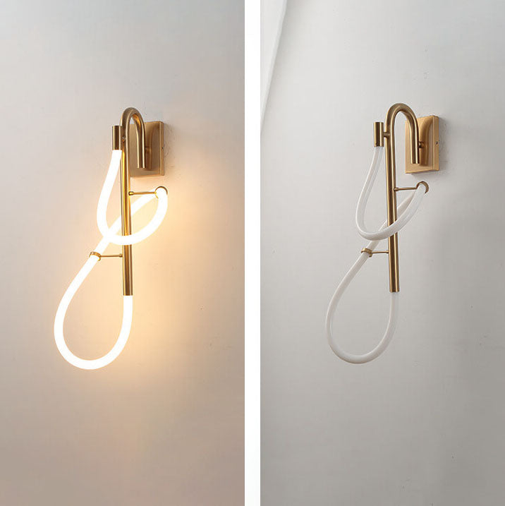 Modern Creative Note Copper Iron LED Wall Sconce Lamp