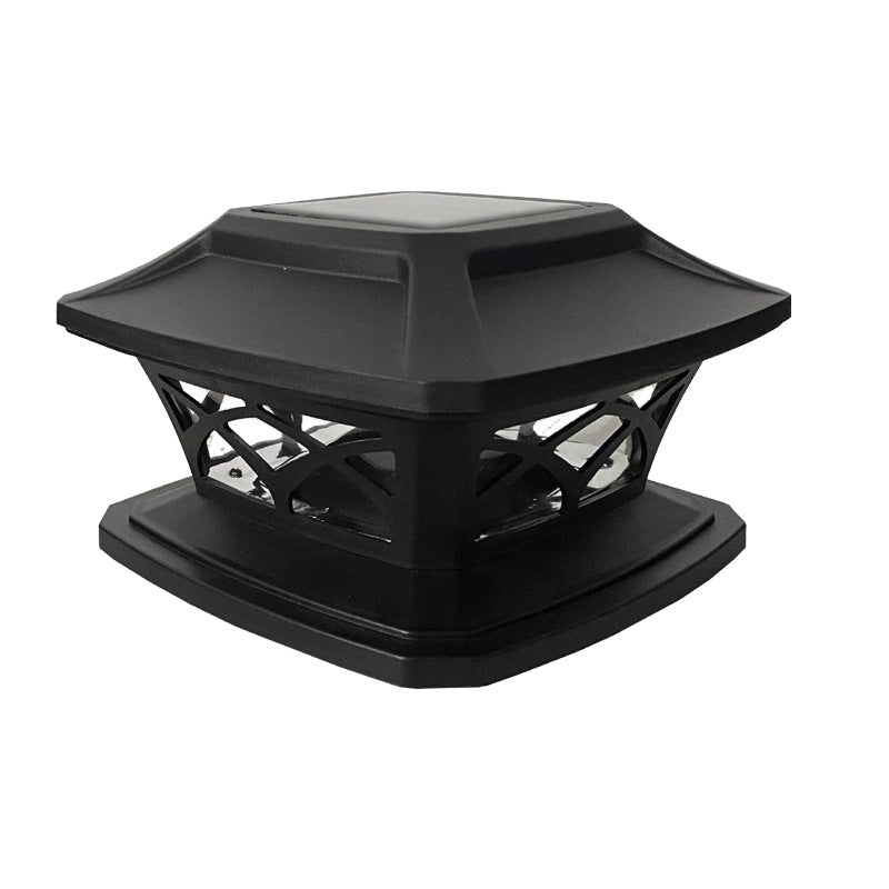 Solar Creative Square Post Head Light LED Outdoor Garden Landscape Light