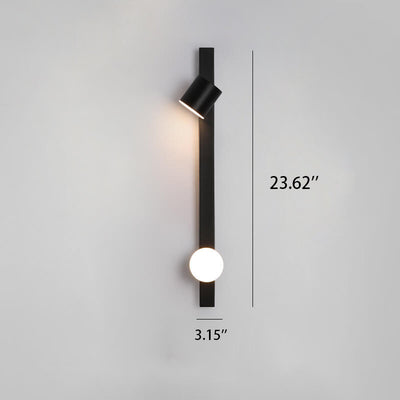 Industrial Aluminum Long Bar Rotatable Simple LED Wall Sconce Lamp