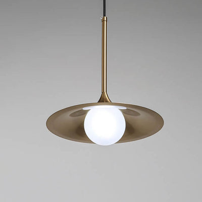 Nordic Golden Trumpet Shaped Metal 1-Light Pendant Light