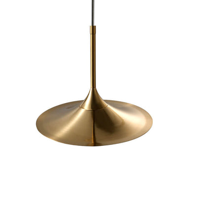 Nordic Golden Trumpet Shaped Metal 1-Light Pendant Light