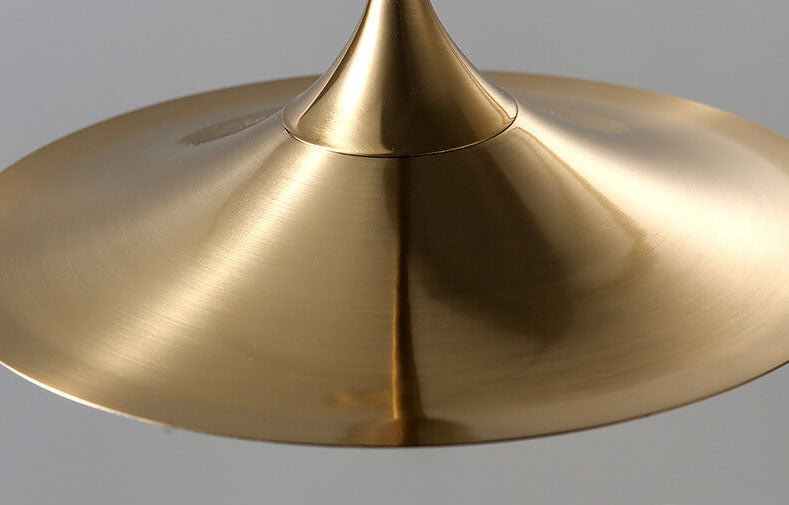 Nordic Golden Trumpet Shaped Metal 1-Light Pendant Light
