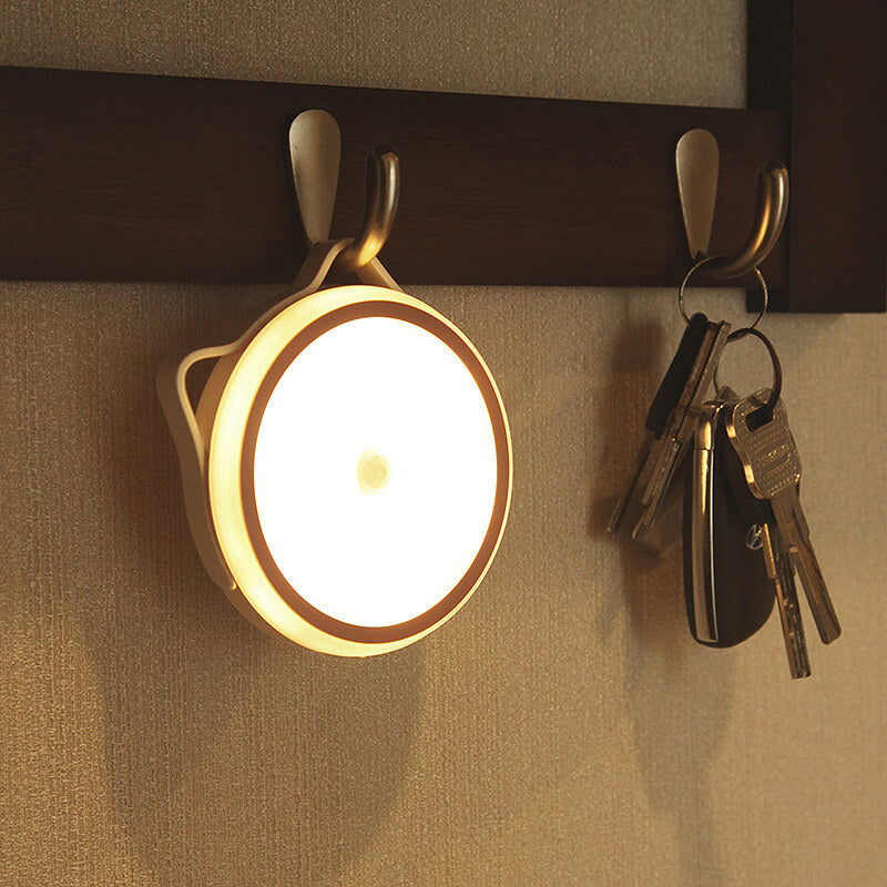 Creative Cat Shape Hangable Magnetic LED Night Light Cabinet Bedside Lamp