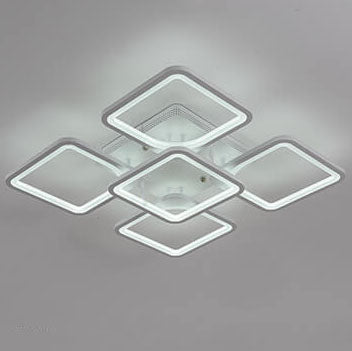 Minimalist Square Combination Acrylic LED Flush Mount Ceiling Light
