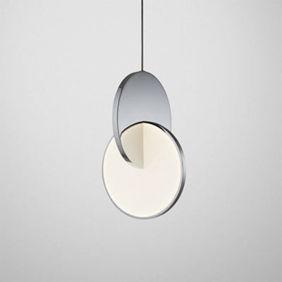 Nordic Tangent Circle Metal Shade 1-Light LED Pendant Light