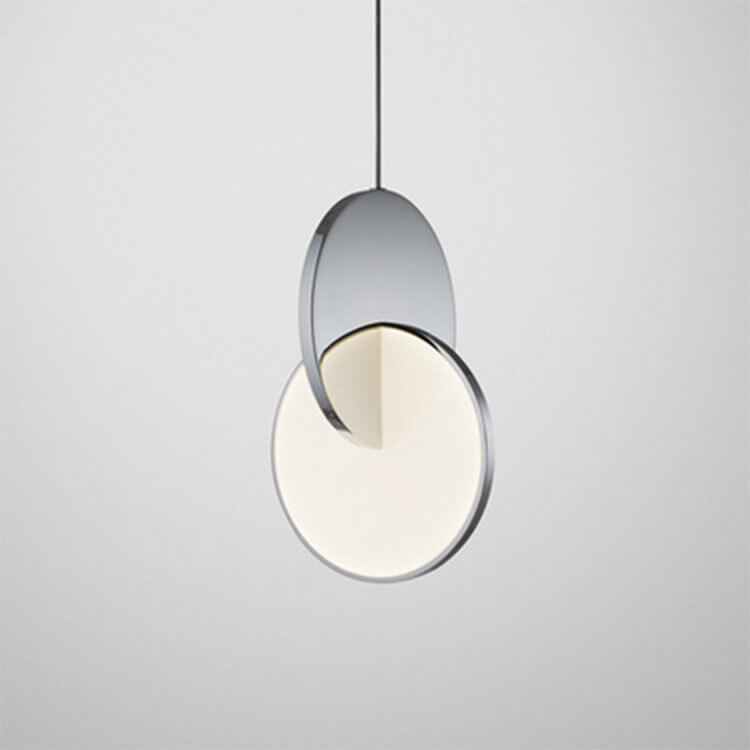 Nordic Tangent Circle Metal Shade 1-Light LED Pendant Light