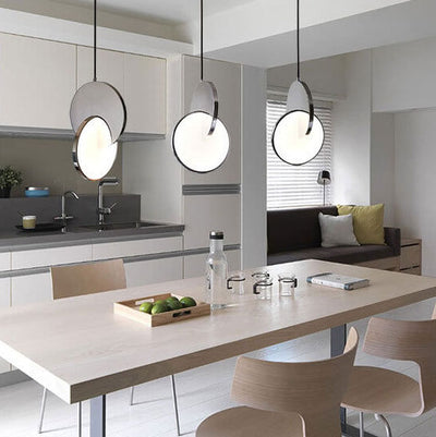 Nordic Tangent Circle Metal Shade 1-Light LED Pendant Light