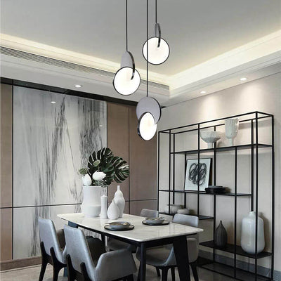 Nordic Tangent Circle Metal Shade 1-Light LED Pendant Light