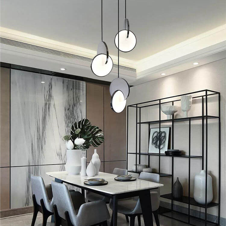 Nordic Tangent Circle Metal Shade 1-Light LED Pendant Light