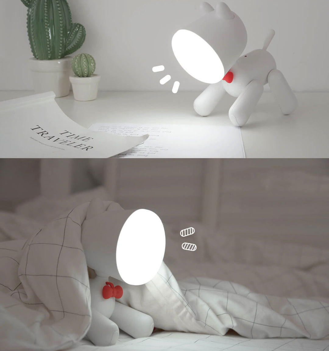 Lampe de Table LED USB Veilleuse Chien Intelligent 