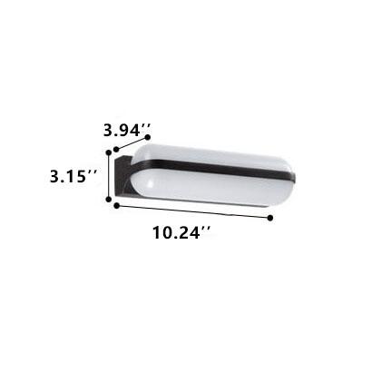 Applique Murale Étanche à LED en Forme de Cylindre Rétro 1/2 Lumière 