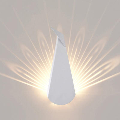 Modern Minimalist Geometric Metal 1-Light Peacock Lighting LED Wall Sconce Lamps