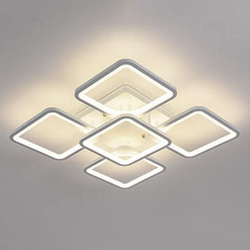 Minimalist Square Combination Acrylic LED Flush Mount Ceiling Light