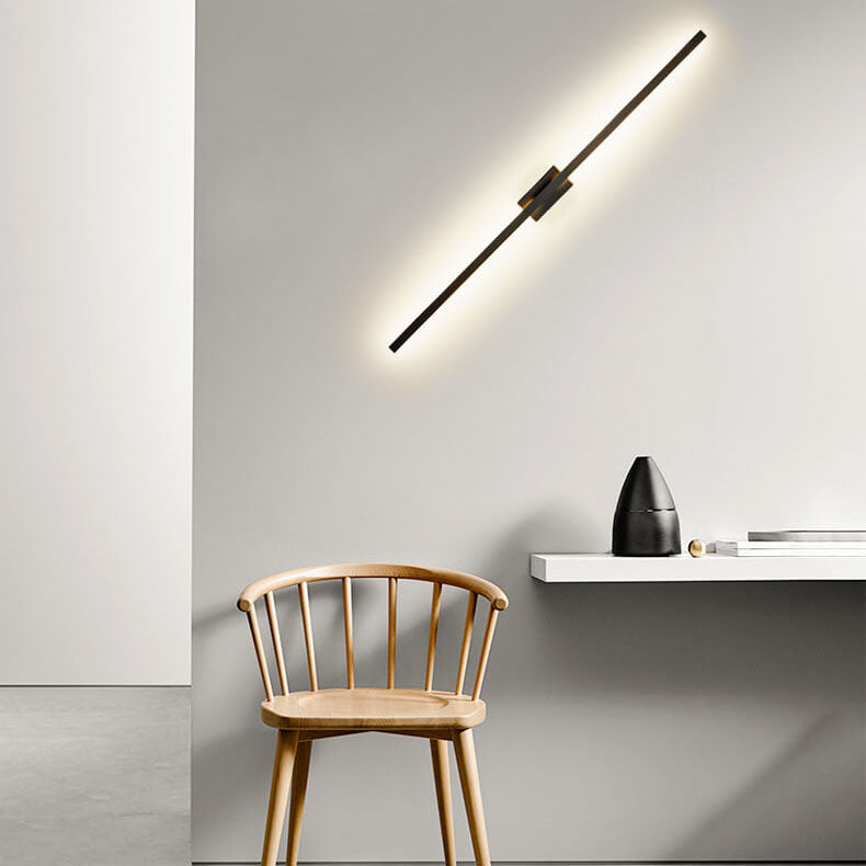 Nordische minimalistische schwarze lineare LED-Spiegel-Frontlicht-Wandleuchte-Lampen 