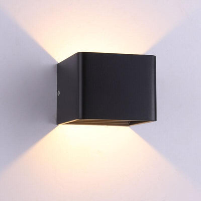 Modern Multicolor Aluminum Square LED Mini Wall Sconce Lamps