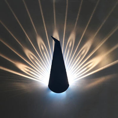 Modern Minimalist Geometric Metal 1-Light Peacock Lighting LED Wall Sconce Lamps