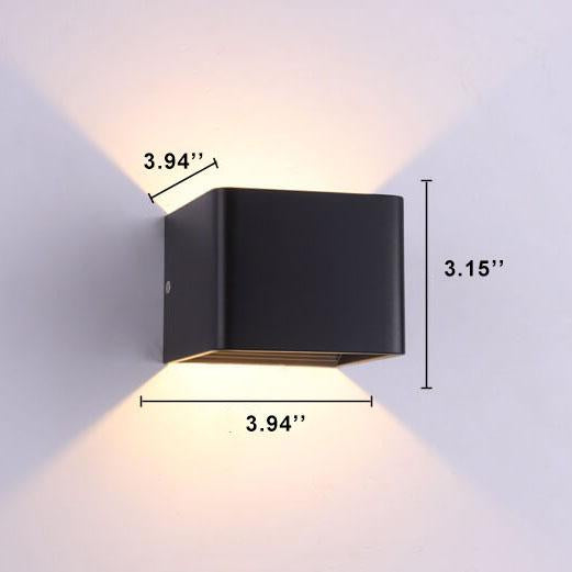 Modern Multicolor Aluminum Square LED Mini Wall Sconce Lamps