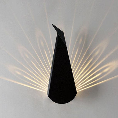 Modern Minimalist Geometric Metal 1-Light Peacock Lighting LED Wall Sconce Lamps