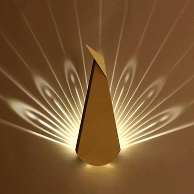 Modern Minimalist Geometric Metal 1-Light Peacock Lighting LED Wall Sconce Lamps