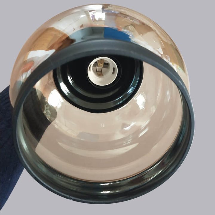 Dôme en verre cylindre rétro, suspension à 1 lumière 
