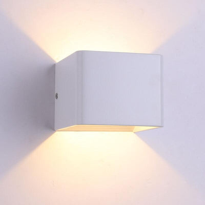 Modern Multicolor Aluminum Square LED Mini Wall Sconce Lamps