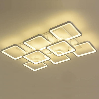 Minimalist Square Combination Acrylic LED Flush Mount Ceiling Light