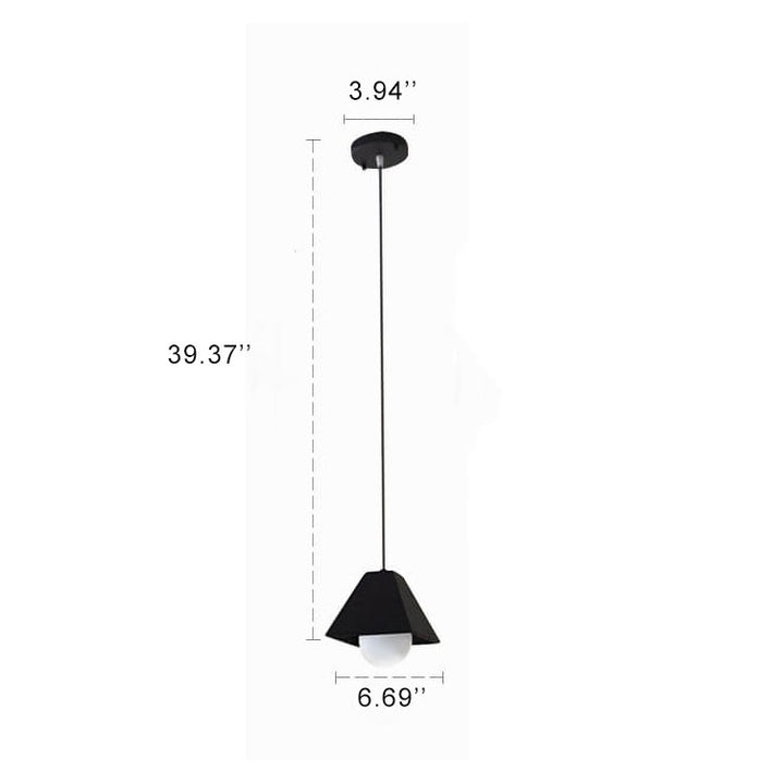 Einfachheit Macaron-Stil Trapez Metall 1-Licht Mini Pendelleuchte 
