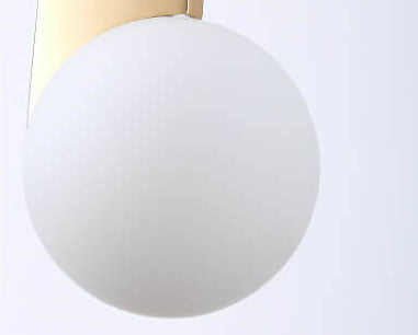 Einfache Goldmetall-Patchwork-Glaskugel-1-Licht-LED-Pendelleuchte 