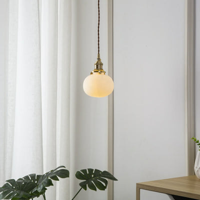 Textured Ceramics 1-Light Globe Pendant Light